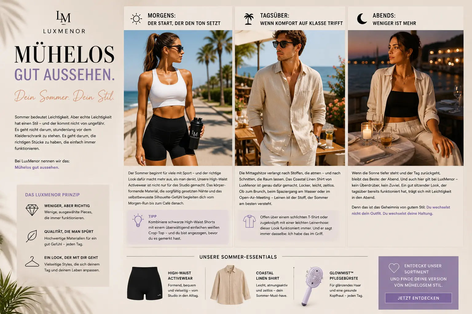 Sommer, Sonne, Stil – So trägst du Luxus im Alltag LuxMenor