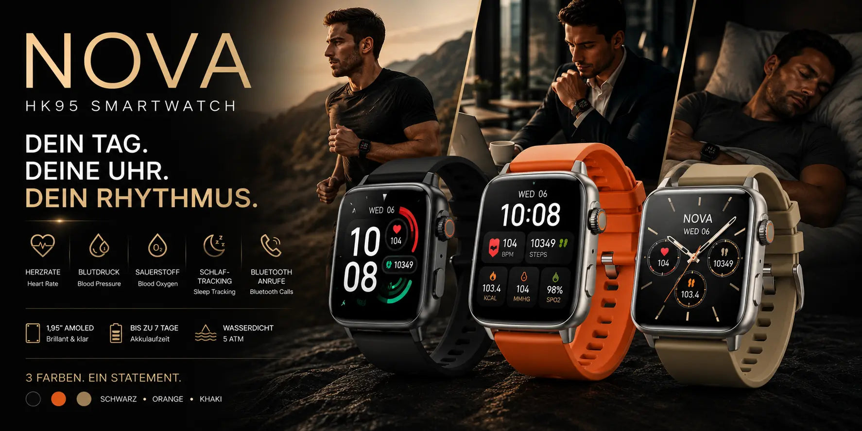 NOVA – Die Smartwatch, die mitdenkt, während du lebst LuxMenor