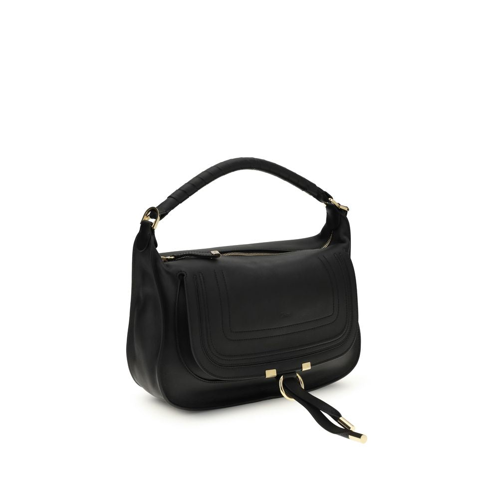 Schwarze Bos Taurus Kalbsleder Schultertasche