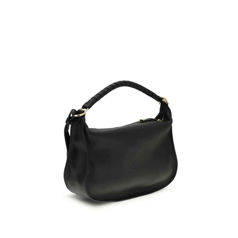 Schwarze Bos Taurus Kalbsleder Schultertasche