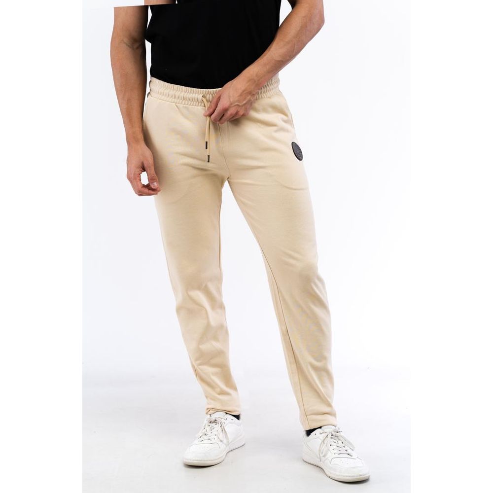 Beige Baumwoll-Jogginghose (Trainingshose)