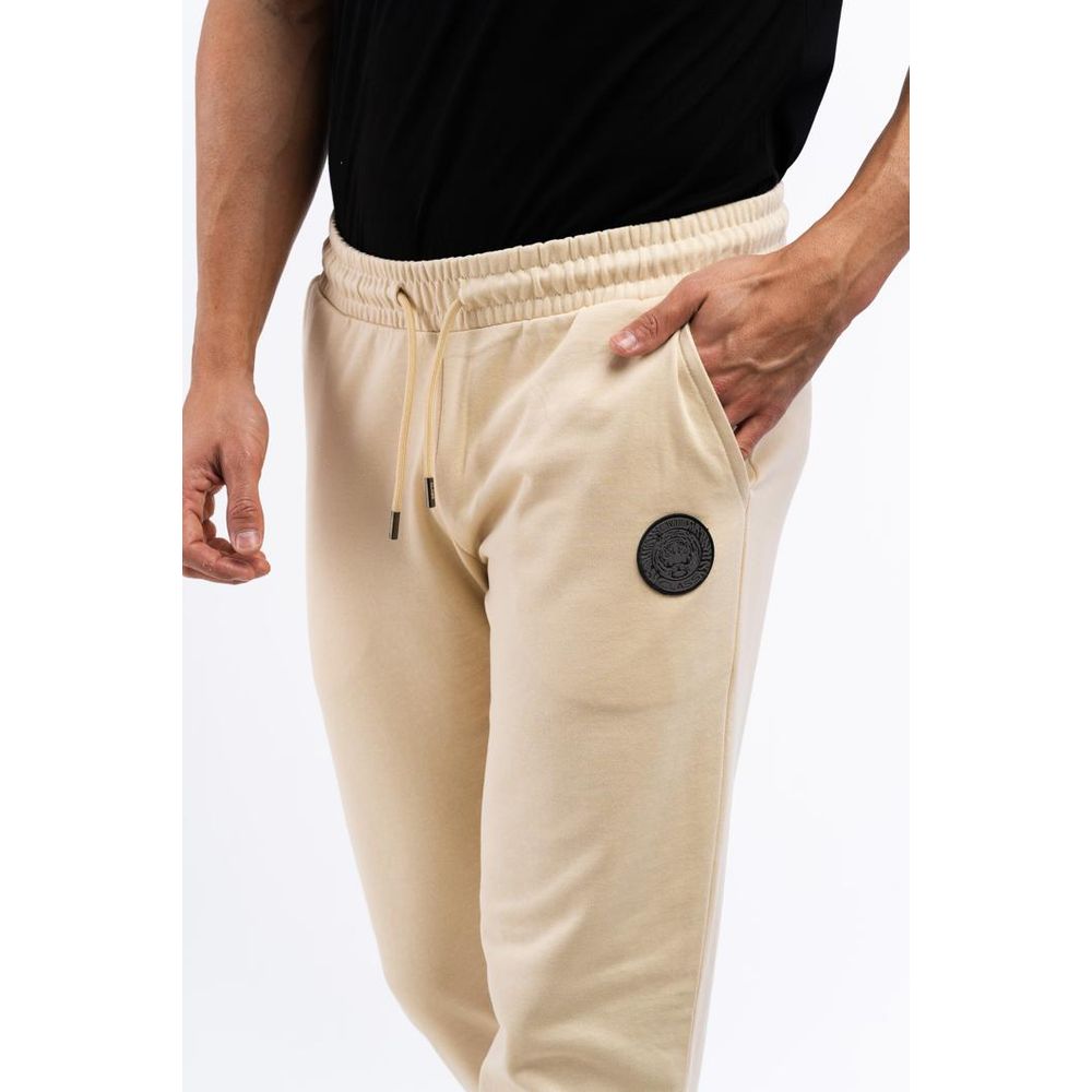 Beige Baumwoll-Jogginghose (Trainingshose)