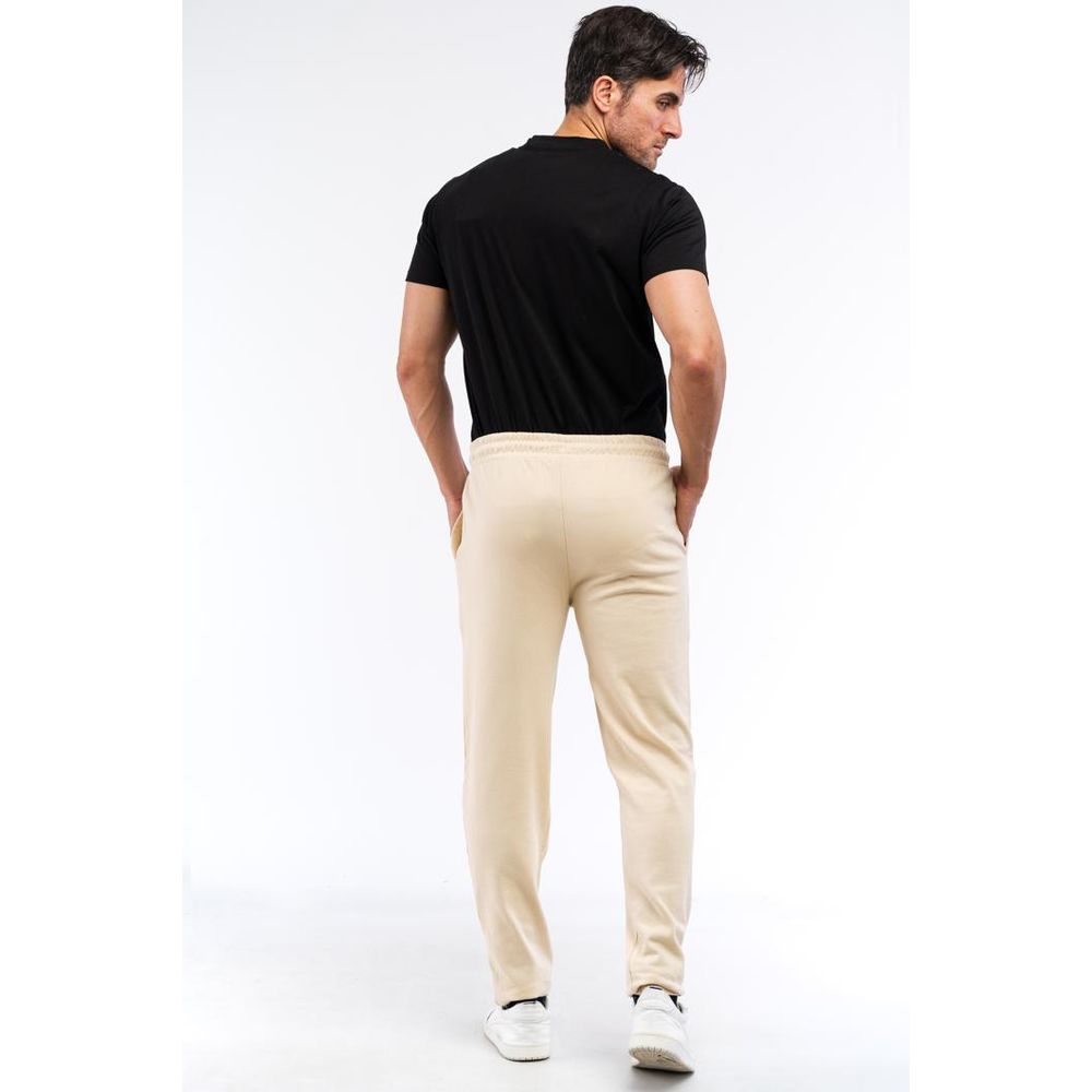 Beige Baumwoll-Jogginghose (Trainingshose)