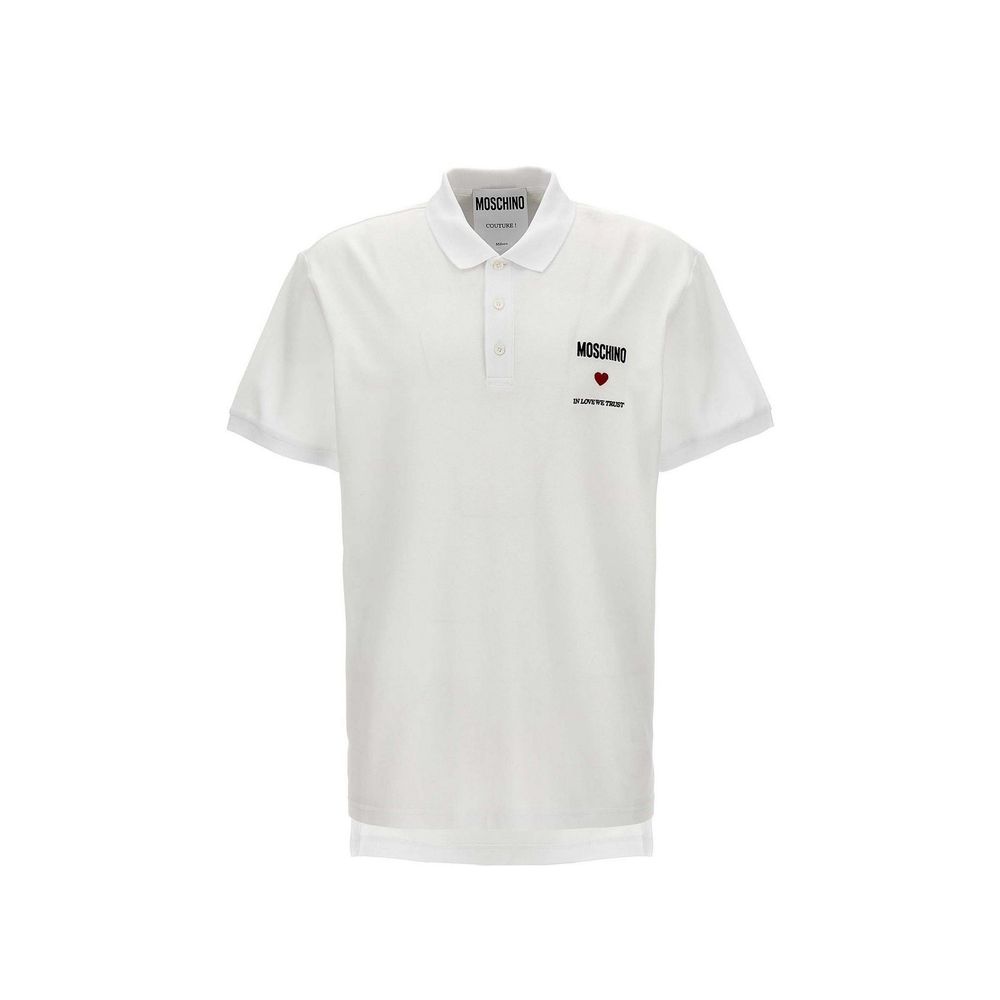 Weißes Poloshirt aus Baumwolle