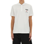 Weißes Poloshirt aus Baumwolle