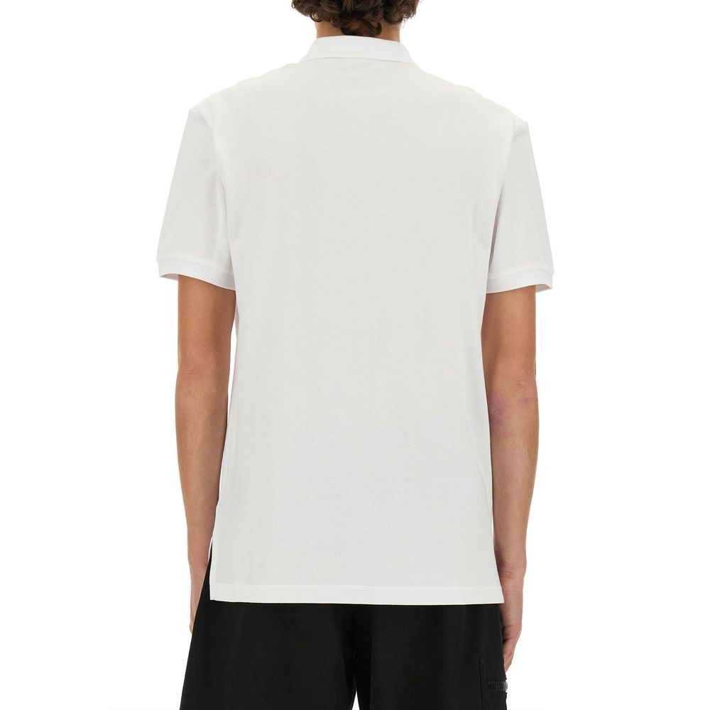 Weißes Poloshirt aus Baumwolle