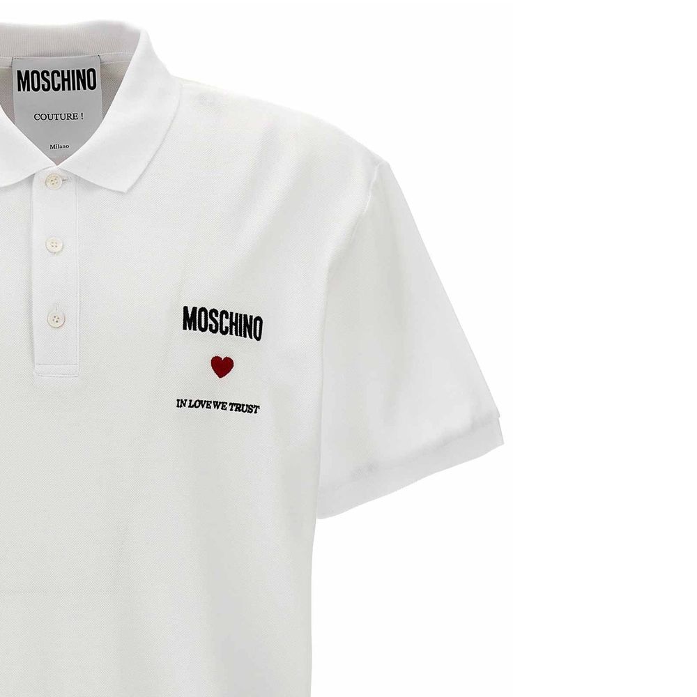 Weißes Poloshirt aus Baumwolle
