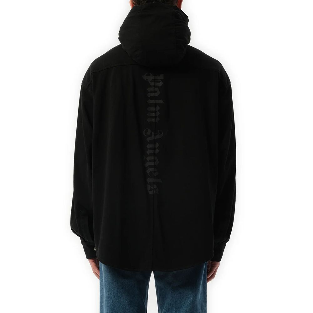 Schwarzes Denim-Hemd