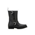Schwarze Schnürstiefel aus Polyester