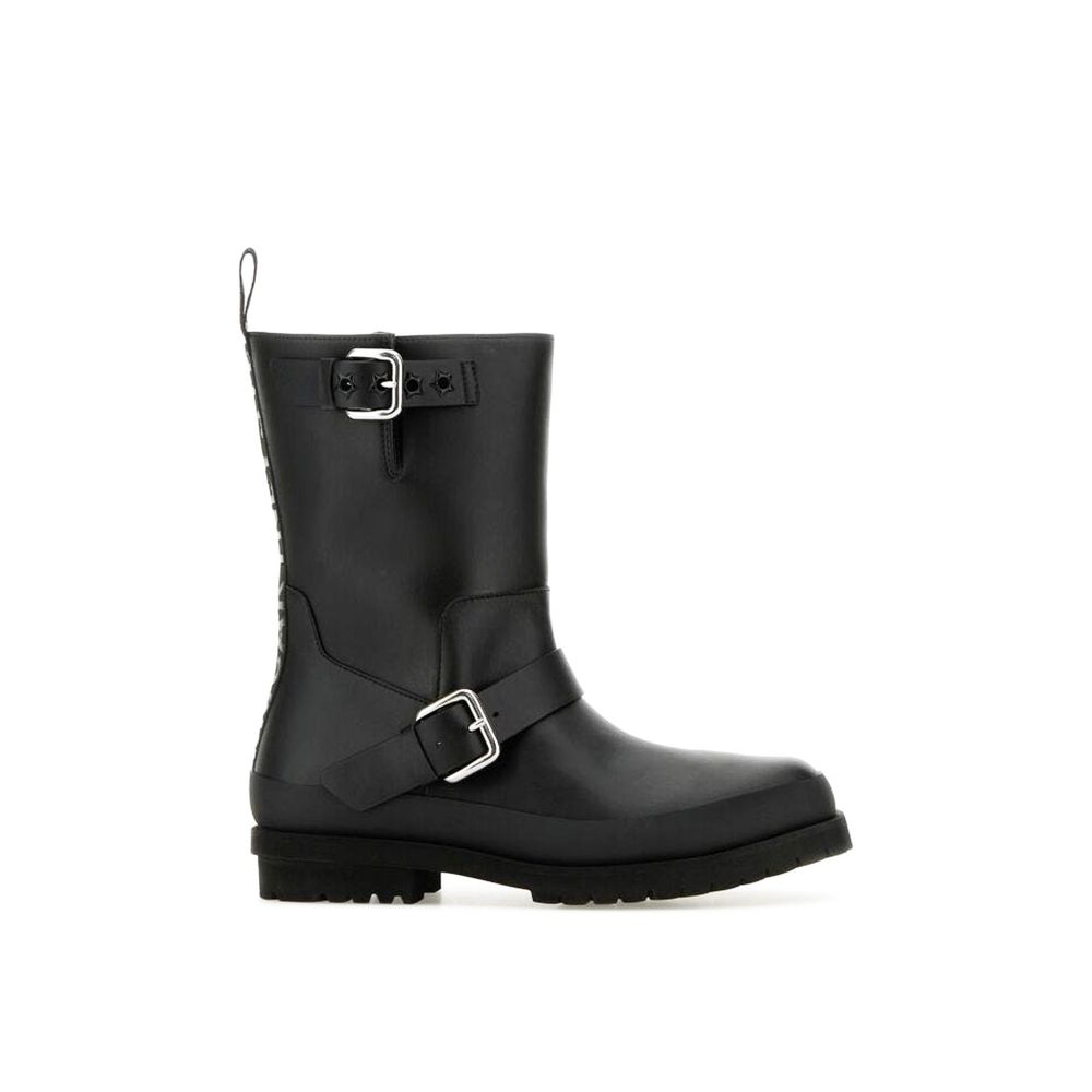 Schwarze Schnürstiefel aus Polyester
