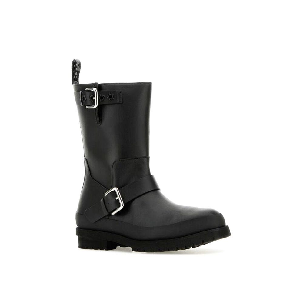 Schwarze Schnürstiefel aus Polyester