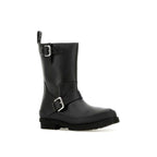 Schwarze Schnürstiefel aus Polyester