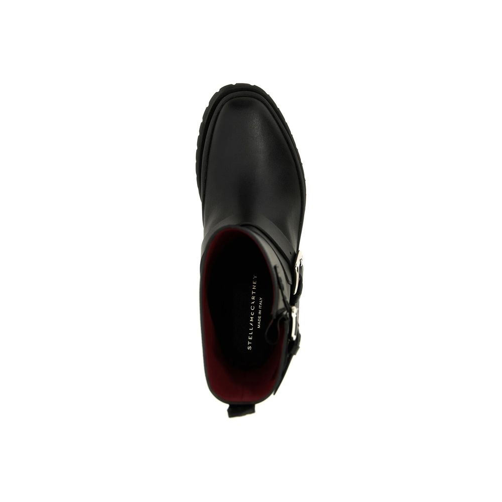 Schwarze Schnürstiefel aus Polyester