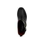 Schwarze Schnürstiefel aus Polyester