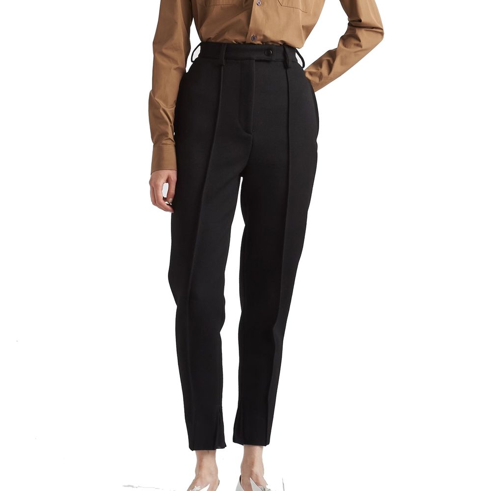 Schwarze Hose aus reiner Schurwolle
