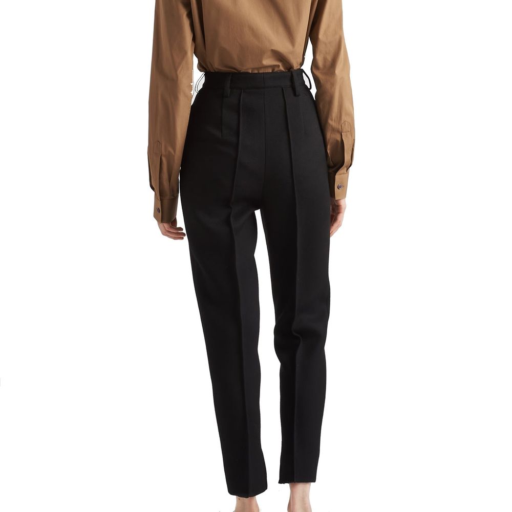 Schwarze Hose aus reiner Schurwolle