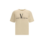 Beiges Baumwoll-T-Shirt