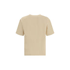 Beiges Baumwoll-T-Shirt