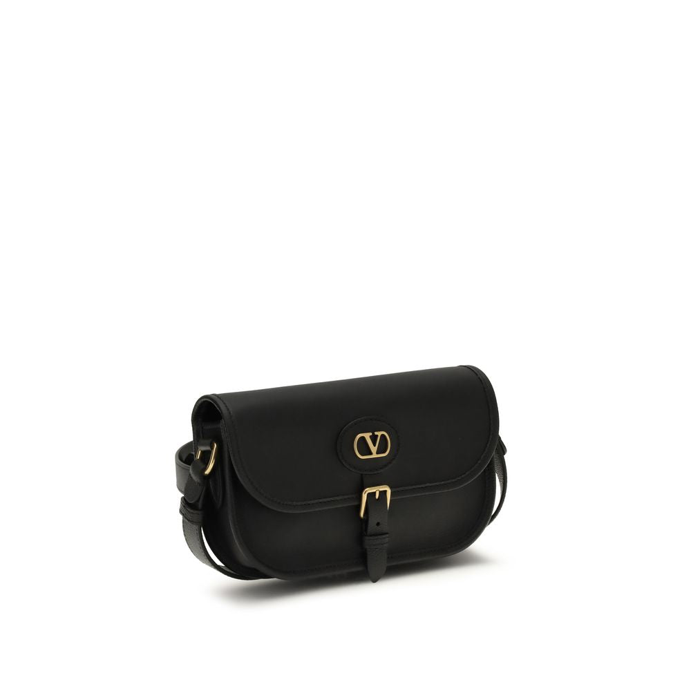 Schwarze Bos Taurus Kalbsleder Schultertasche