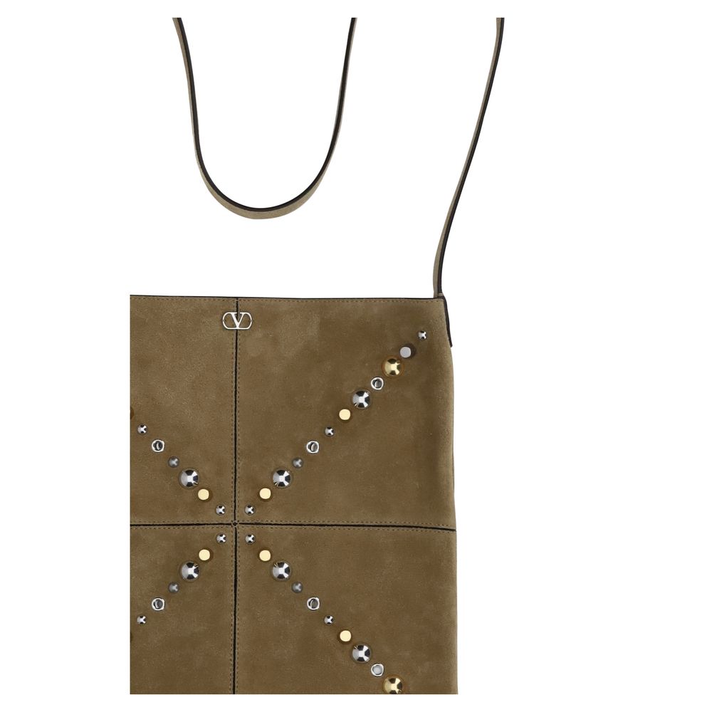 Beige Kalbsleder Bos Taurus Schultertasche