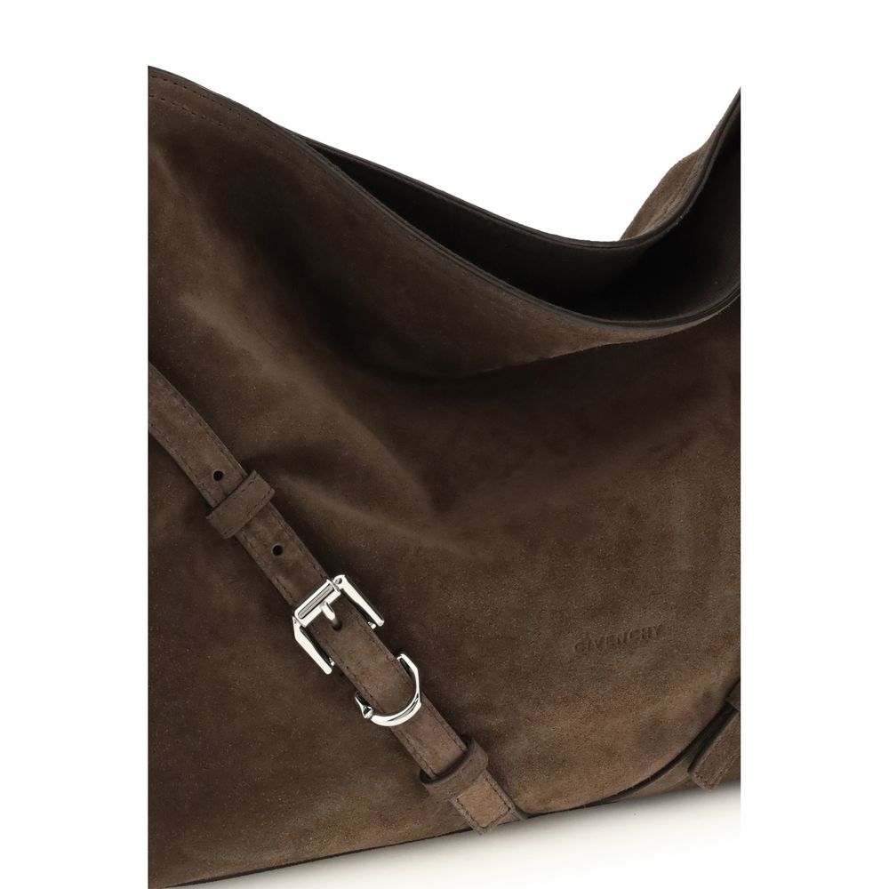 Schwarze Bos Taurus Kalbsleder Schultertasche