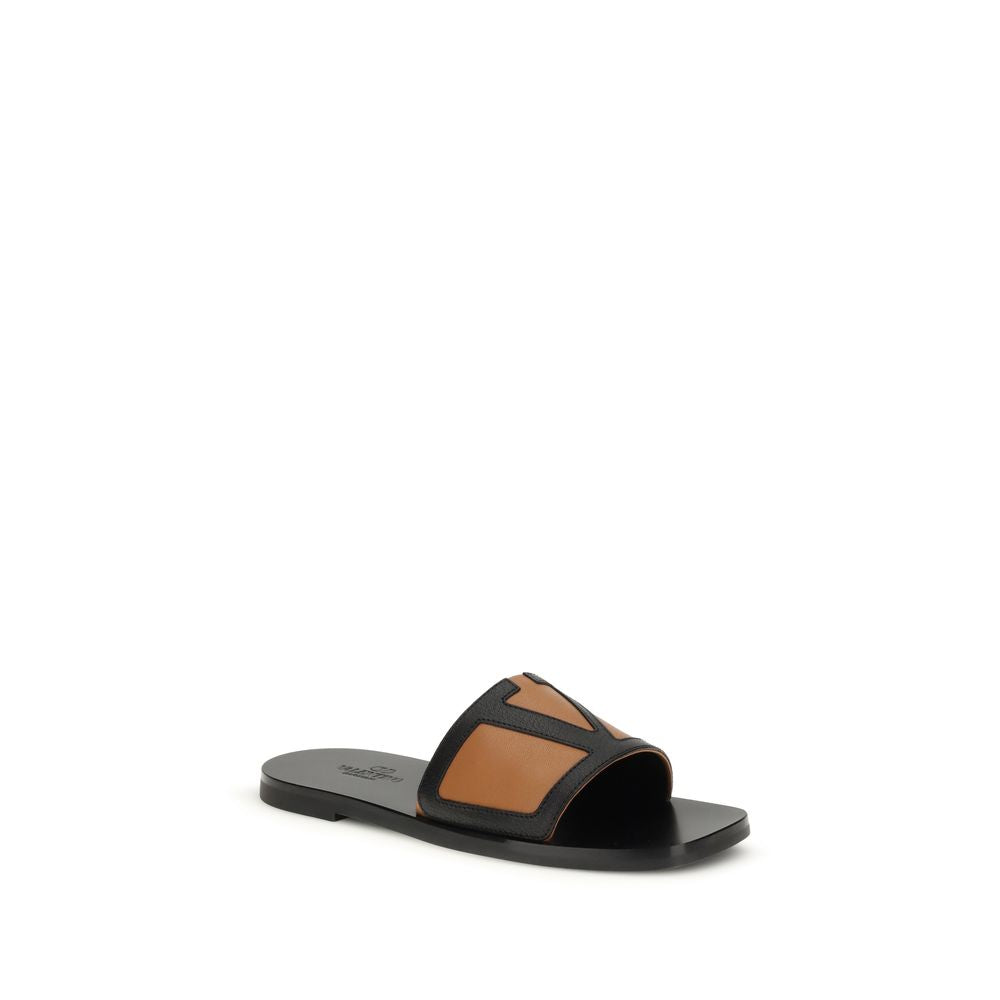 Schwarze Bos Taurus Kalbsleder-Sandalen