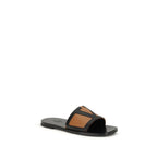 Schwarze Bos Taurus Kalbsleder-Sandalen