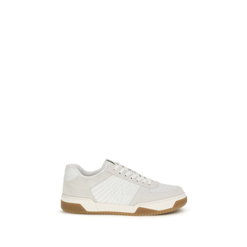 Weiße Kalbsleder Bos Taurus Athletic Sneaker