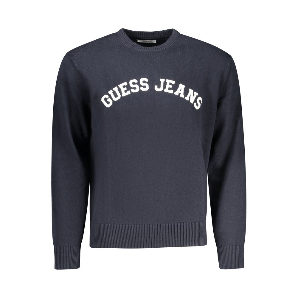 Blauer Baumwollpullover für Herren