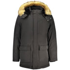Schwarze Polyester Herrenjacke