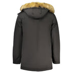 Schwarze Polyester Herrenjacke