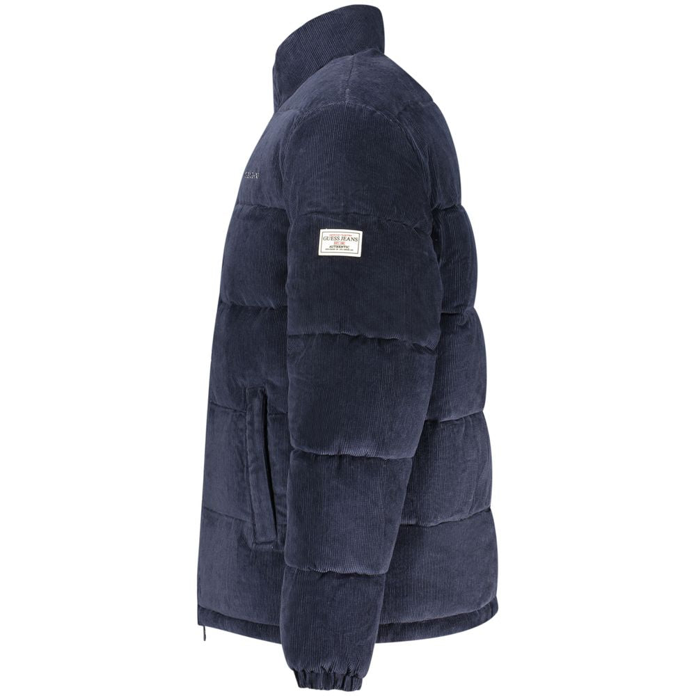 Blaue Herrenjacke aus Polyester