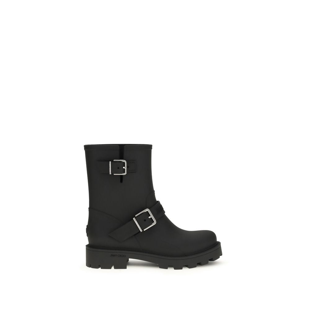 Schwarze Regen-Stiefel aus Polyurethan