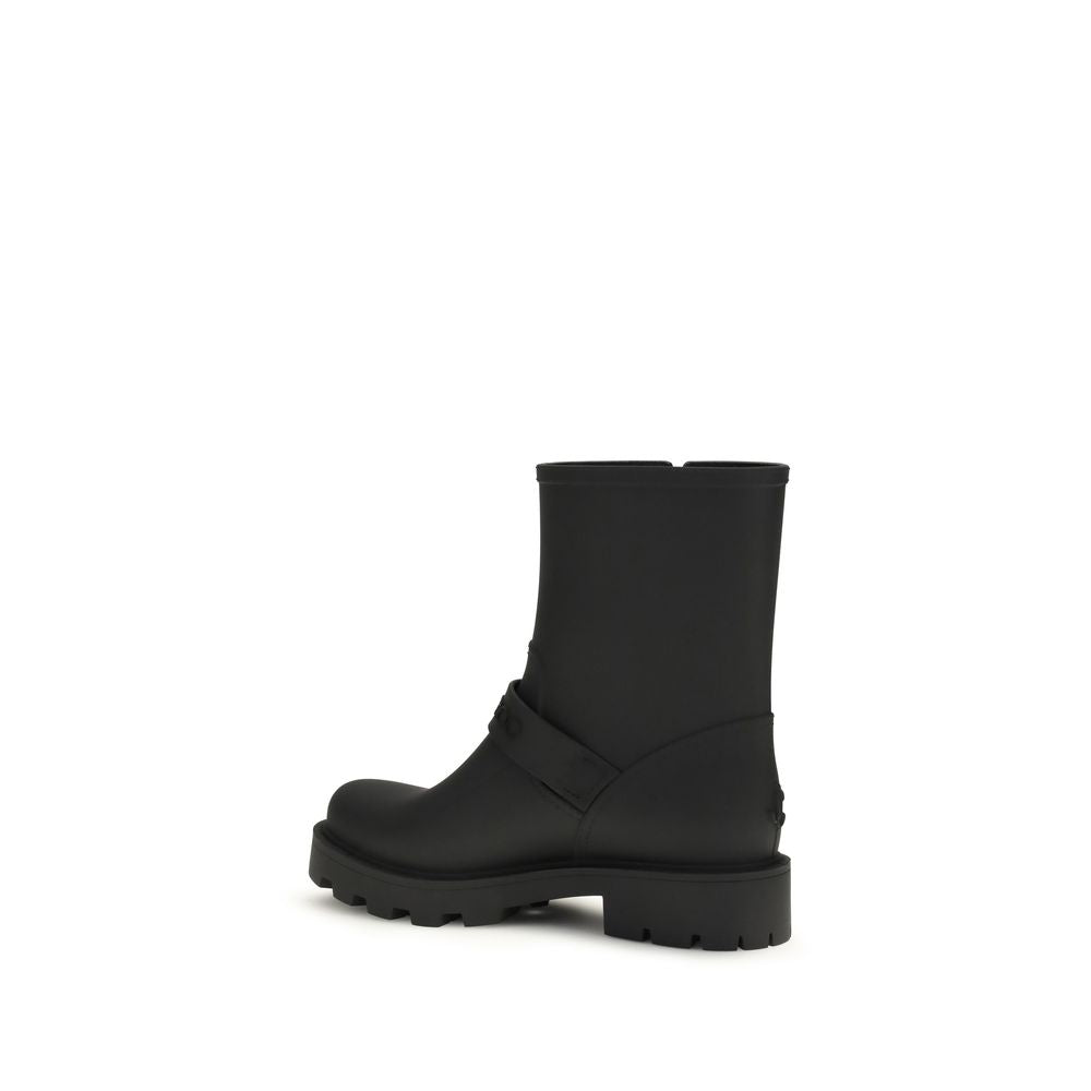 Schwarze Regen-Stiefel aus Polyurethan