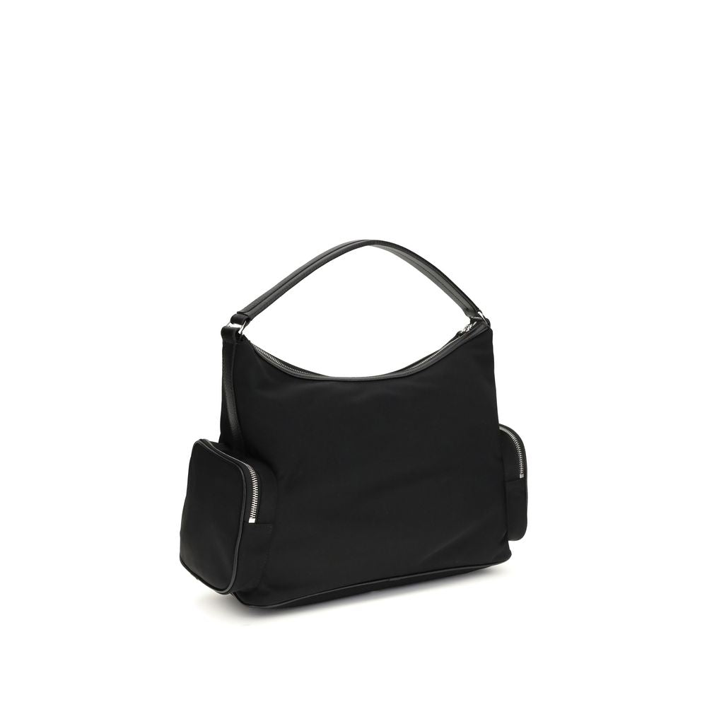 Schwarze Bos Taurus Kalbsleder Schultertasche