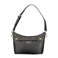 Schwarze Damen-Handtasche aus Polyurethan