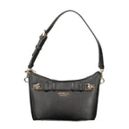 Schwarze Damen-Handtasche aus Polyurethan