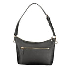 Schwarze Damen-Handtasche aus Polyurethan