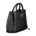 Schwarze Damen-Handtasche aus Polyurethan