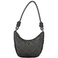 Schwarze Damen-Handtasche aus Polyurethan