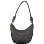 Schwarze Damen-Handtasche aus Polyurethan