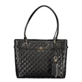 Schwarze Damen-Handtasche aus Polyurethan