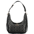Schwarze Damen-Handtasche aus Polyurethan