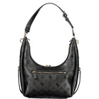 Schwarze Damen-Handtasche aus Polyurethan