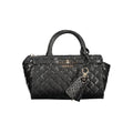 Schwarze Damen-Handtasche aus Polyurethan