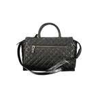 Schwarze Damen-Handtasche aus Polyurethan