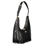 Schwarze Damen-Handtasche aus Polyurethan