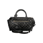 Schwarze Damen-Handtasche aus Polyurethan