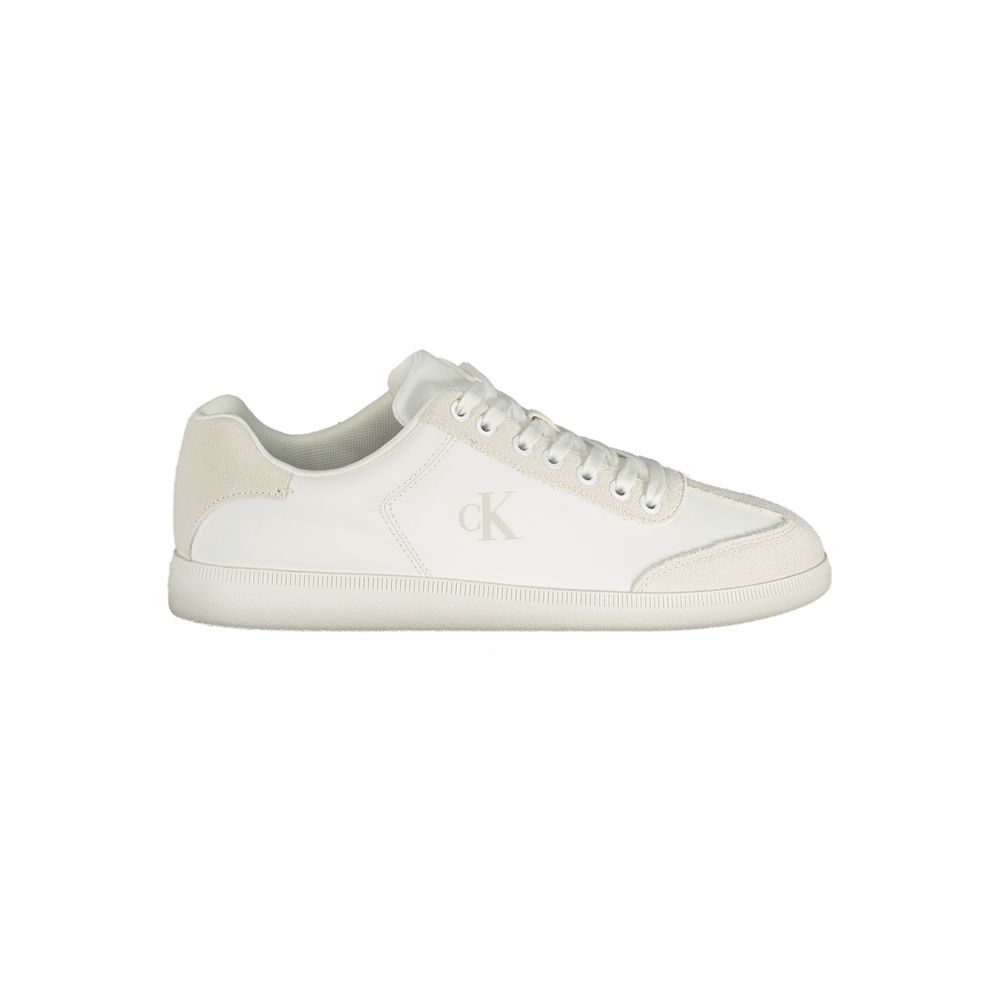 Weiße Herren-Sneaker aus Polyester