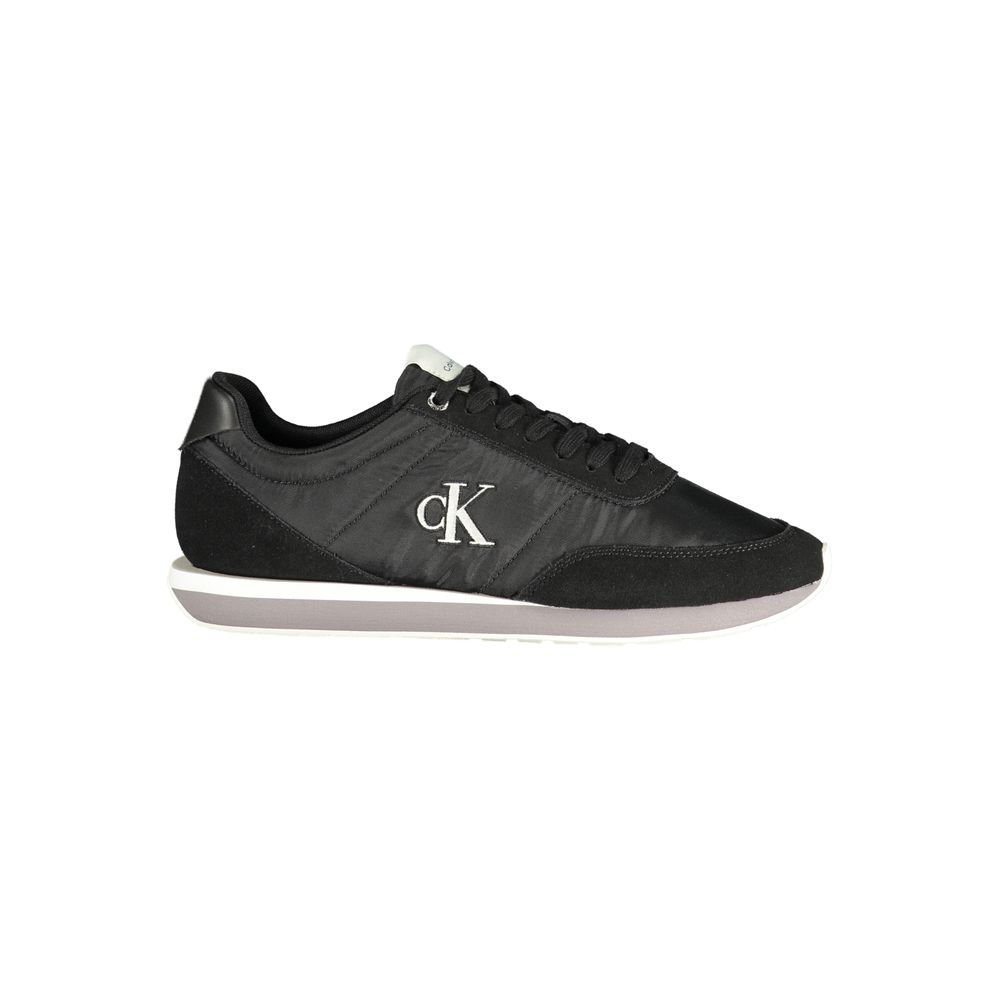Schwarzer Herren-Sneaker aus Polyester